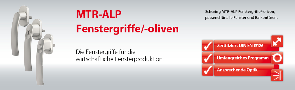 Schüring Fenstergriffe / Oliven MTR-ALP