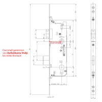 Einsteckschloss 55D 16Fl. Silverline